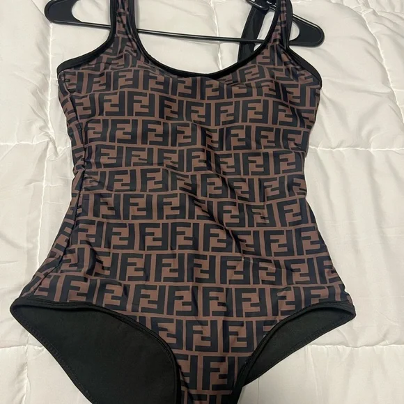 Fendi Brown Reversible Swimsuit - Picture 2 of 5